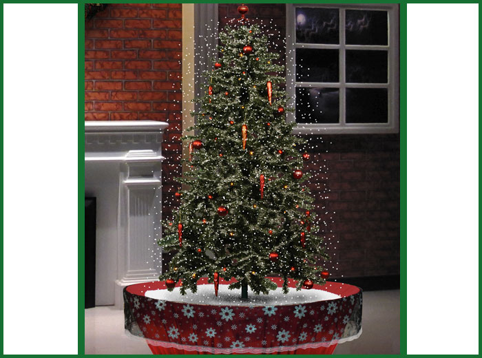 Snowing Christmas Tree - Red Skirted 2011 -2012